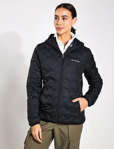 Columbia Delta Ridge Ii Down Hooded Jacket In Black