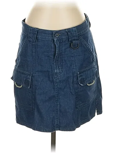 Pre-owned Columbia Denim Skirt In Blue