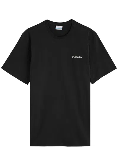 Columbia Explorers Canyon Printed Cotton T-shirt In Black