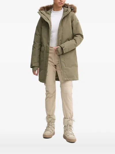 Columbia Faux-fur Hooded Parka In Green