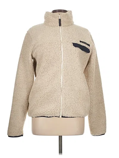 Pre-owned Columbia Faux Fur Jacket In White