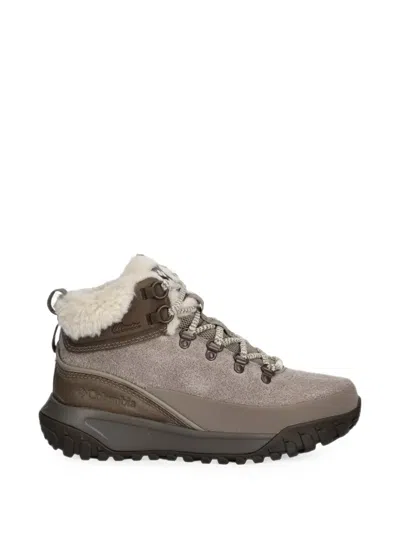 Columbia Faux-fur Trim Lace-up Boots In Neutral