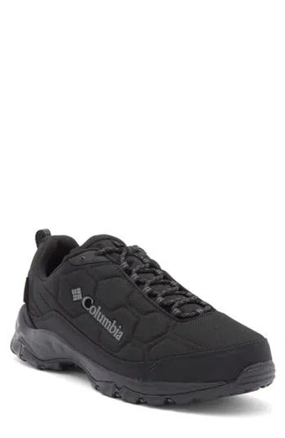Columbia Firecamp Iii Waterproof Hiking Shoe In Black/dark Grey