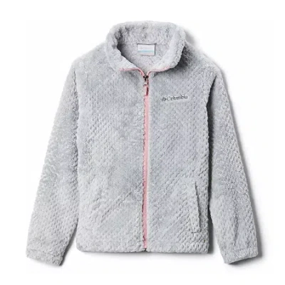 Columbia Fireside Little & Big Kid Girls Fleece Lightweight Jacket In Gray