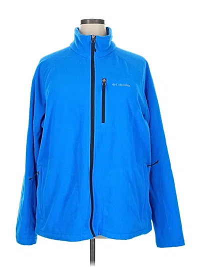 Pre-owned Columbia Fleece Jacket In Blue