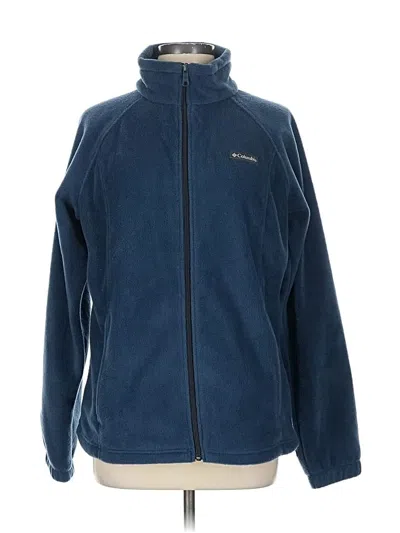 Pre-owned Columbia Fleece Jacket In Blue