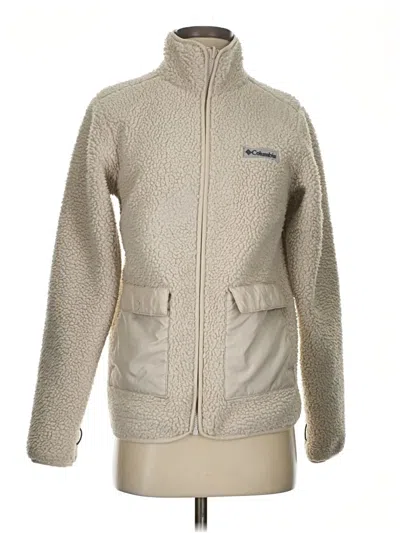 Pre-owned Columbia Fleece Jacket In Brown