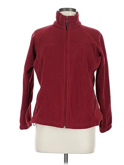Pre-owned Columbia Fleece Jacket In Burgundy