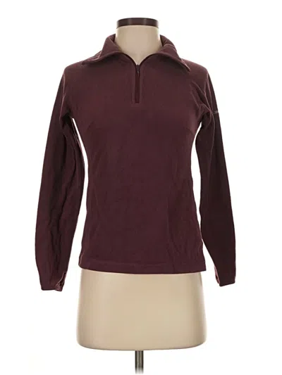 Pre-owned Columbia Fleece Jacket In Burgundy