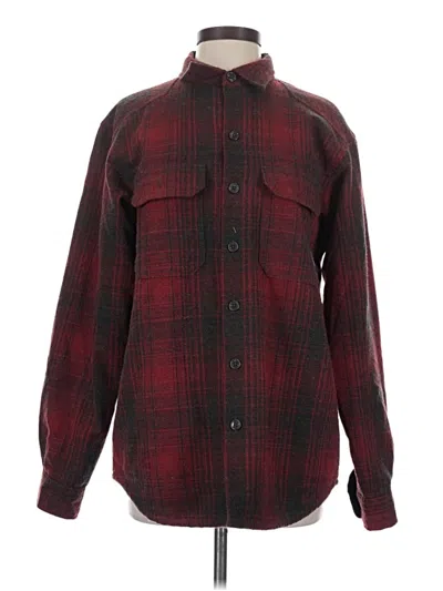Pre-owned Columbia Fleece Jacket In Burgundy