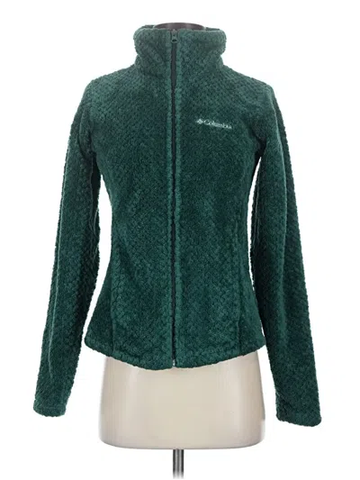 Pre-owned Columbia Fleece Jacket In Green