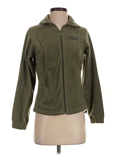 Pre-owned Columbia Fleece Jacket In Green