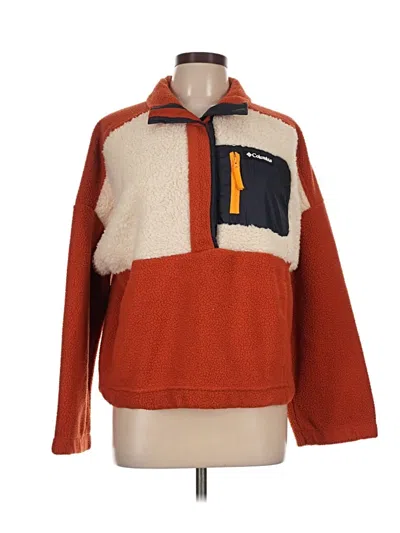Pre-owned Columbia Fleece Jacket In Orange