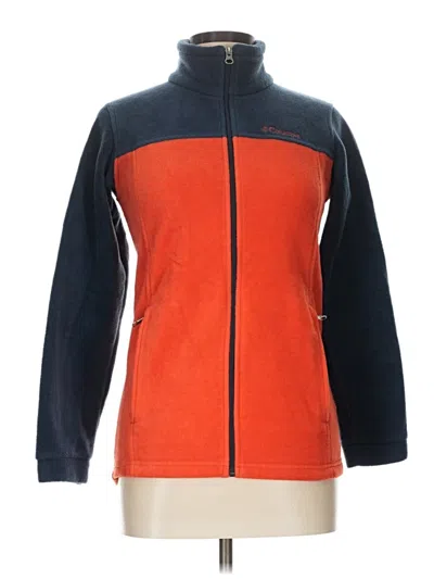Pre-owned Columbia Fleece Jacket In Orange