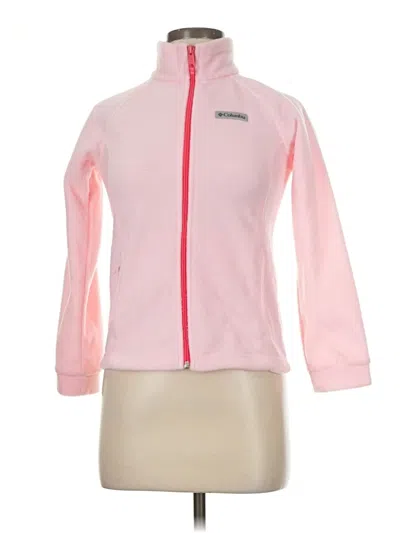 Pre-owned Columbia Fleece Jacket In Pink