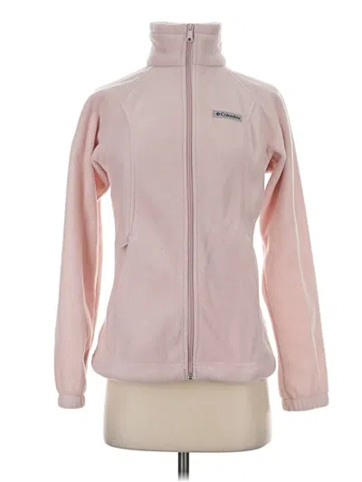 Pre-owned Columbia Fleece Jacket In Pink