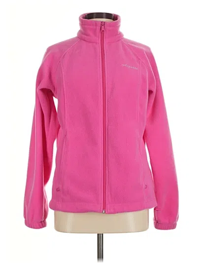 Pre-owned Columbia Fleece Jacket In Pink