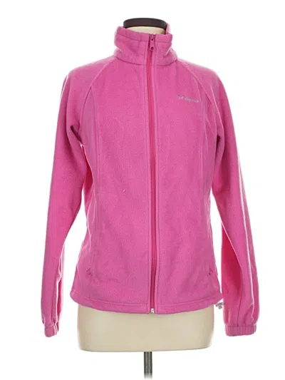 Pre-owned Columbia Fleece Jacket In Pink