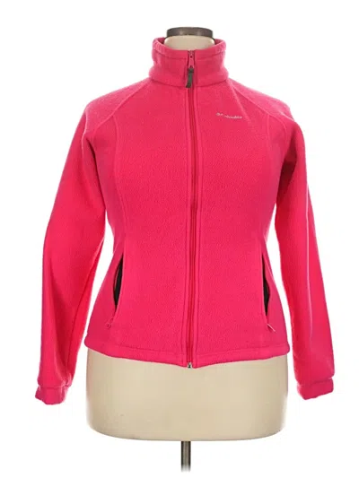 Pre-owned Columbia Fleece Jacket In Pink