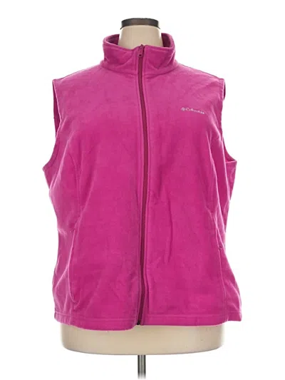 Pre-owned Columbia Fleece Jacket In Pink