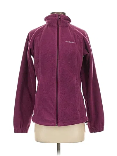 Pre-owned Columbia Fleece Jacket In Purple