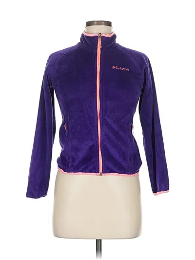 Pre-owned Columbia Fleece Jacket In Purple