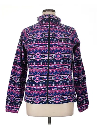 Pre-owned Columbia Fleece Jacket In Purple