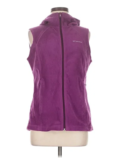 Pre-owned Columbia Fleece Jacket In Purple