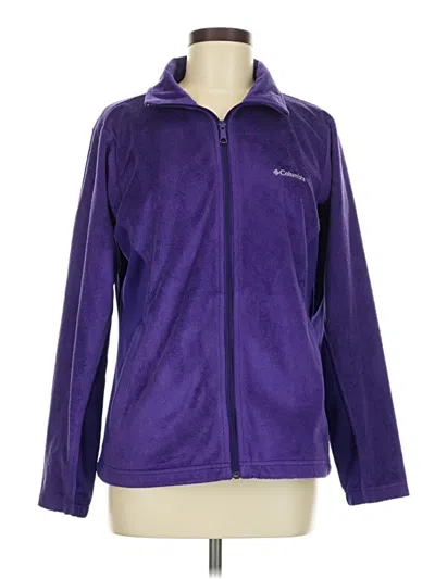 Pre-owned Columbia Fleece Jacket In Purple