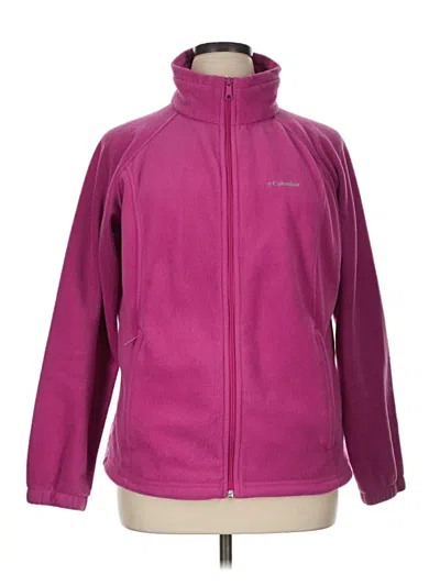 Pre-owned Columbia Fleece Jacket In Purple