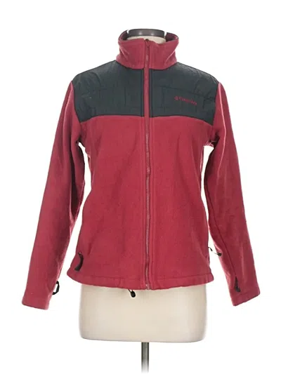 Pre-owned Columbia Fleece Jacket In Red