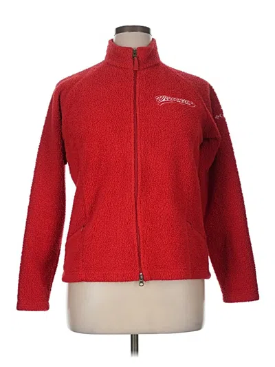 Pre-owned Columbia Fleece Jacket In Red