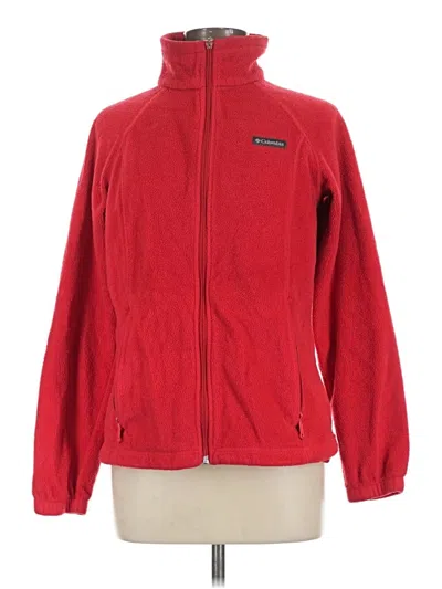 Pre-owned Columbia Fleece Jacket In Red
