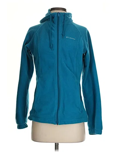Pre-owned Columbia Fleece Jacket In Teal