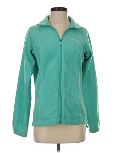 Pre-owned Columbia Fleece Jacket In Teal
