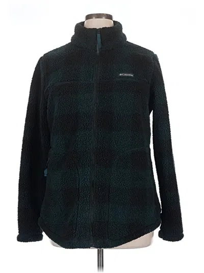 Pre-owned Columbia Fleece Jacket In Teal