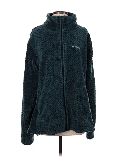 Pre-owned Columbia Fleece Jacket In Teal