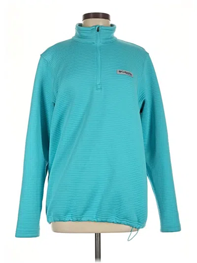 Pre-owned Columbia Fleece Jacket In Teal