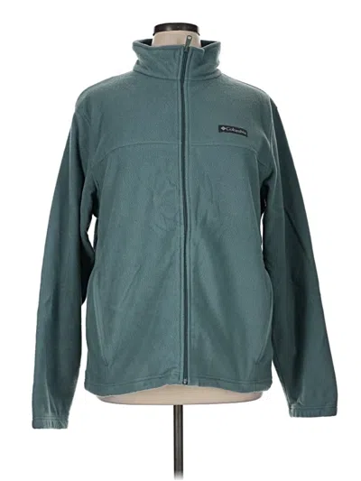 Pre-owned Columbia Fleece Jacket In Teal