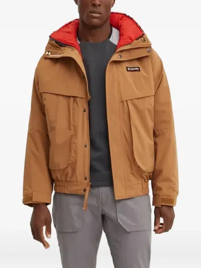 Columbia Fleece-lined Padded Jacket In Brown