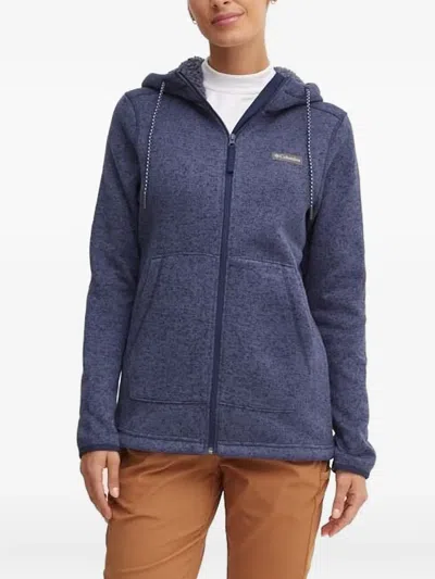 Columbia Fleece-lined Zip-up Hoodie In Blue