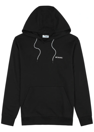 Columbia French Logo Hooded Jersey Sweatshirt In Black