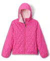 Columbia Girls 7-20 Bella Plush Ii Fleece-lined Full-zip Hooded Jacket In Pink