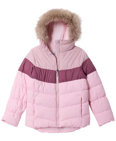 Columbia Kids' Girls' 7-16 Arctic Blast Iii Waterproof Puffer Hooded Jacket In Pink