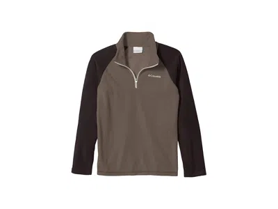 Columbia Glacialtm Half Zip (little Kids/big Kids) Boy's Sweatshirt City Grey/shark : Lg (14-16 Big Kids), Po In Brown