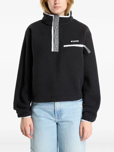 Columbia Half Snap Helvetia™ Ii Fleece Texture Top In Black
