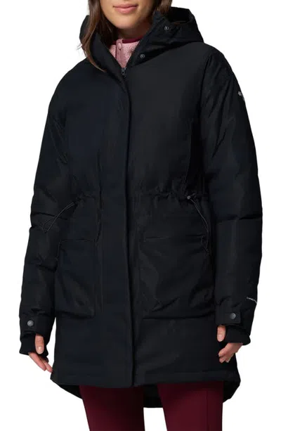 Columbia Harmony Falls 550 Fill Power Down & Feather Fill Parka In Black