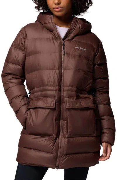 Columbia Harmony Falls Water Repellent 650 Fill Power Jacket In Brown