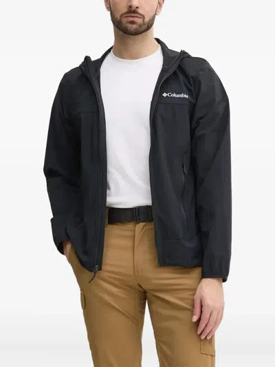 Columbia Heather Canyon Ii Hooded Zip-front Jacket In Black