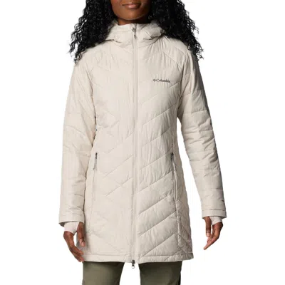 Columbia Heavenly Long Water Resistant Insulated Hooded Coat In White